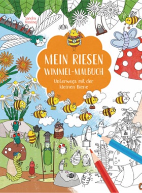 预订【德语】Mein Riesen-Wimmel-Malbuch - Unterwegs mit der kleinen Biene[9783328301264]