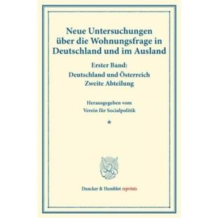 德语 die Neue uber Wohnungsfrag Untersuchungen 预订