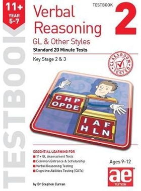 预订11+ Verbal Reasoning Year 5-7 GL & Other Styles Testbook 2:Standard 20 Minute Tests