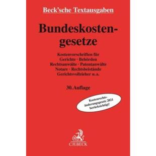 Kostenvorschriften Bundeskostengesetze 德语 预订