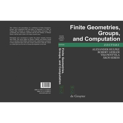 按需印刷DGYT Finite Geometries, Groups, and Computation[9783110182200]