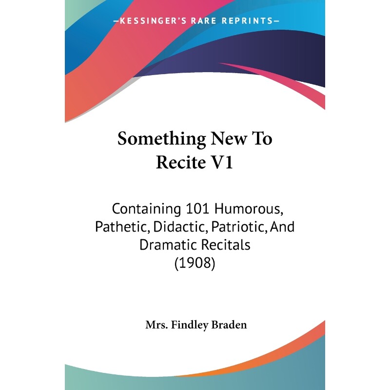 按需印刷不退不换Something New To Recite V1[9781120710789]