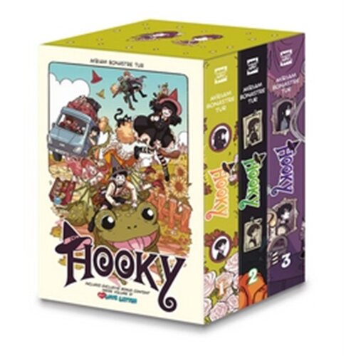 现货 Hooky 3-book box set  翘学小法师 1-2-3套装 章节漫画 魔法奇幻冒险故事 双胞胎兄妹的奇幻冒险  英文原版
