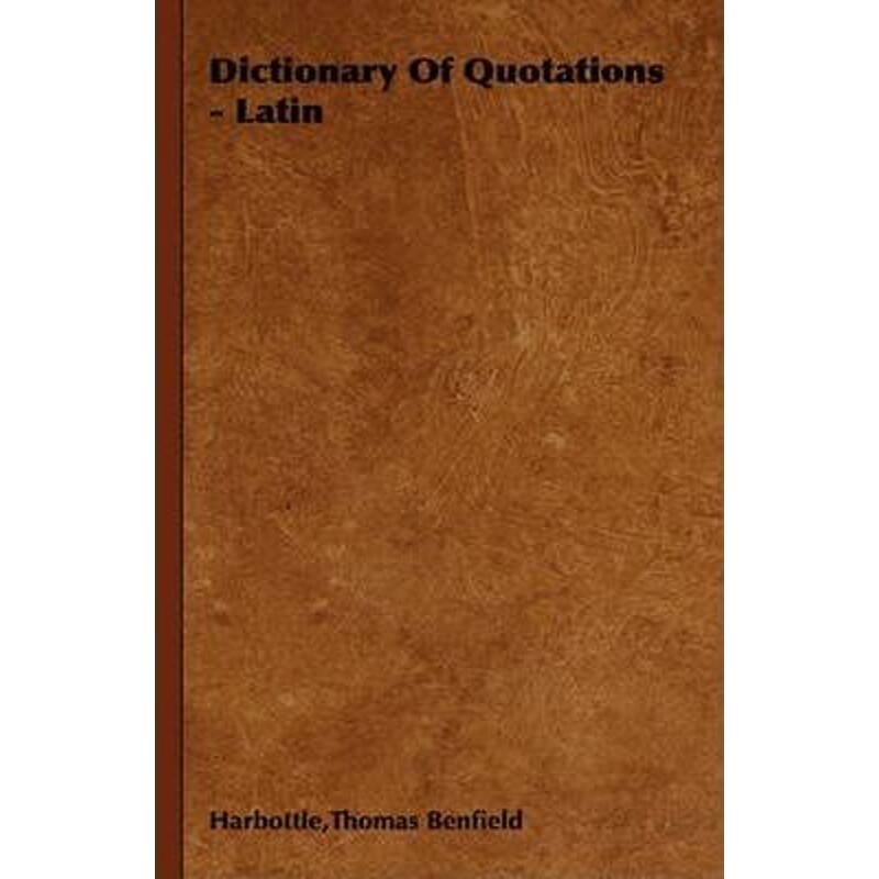 按需印刷不退不换Dictionary of Quotations - Latin[9781443730167]