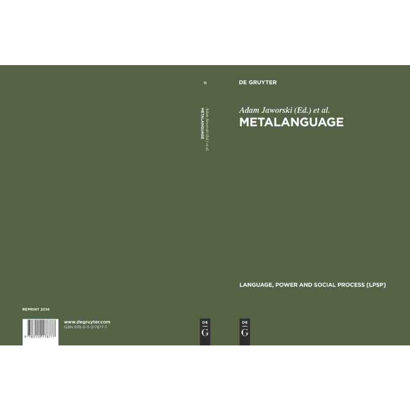 按需印刷DGYT Metalanguage[9783110178777]