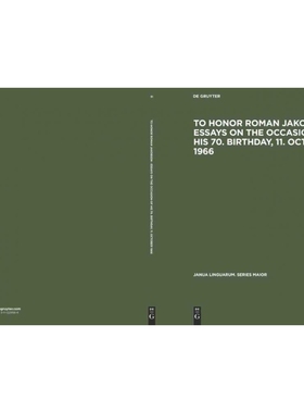 按需印刷不退不换DGYT To honor Roman Jakobson : essays on the occasion of his 70. birthday, 11. October 1966[978311122958