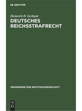 预订不退不换德语 Deutsches Reichsstrafrecht: