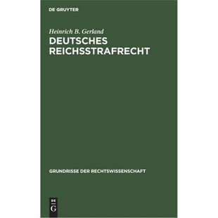 Reichsstrafrecht Deutsches 德语 预订