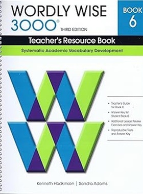 现货Wordly Wise 3000 Book 6 Teacher Resource book[9780838876190]