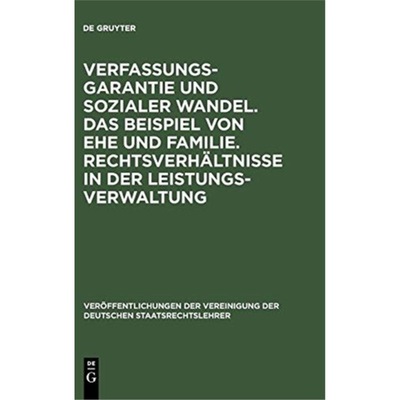 预订【德语】 Verfassungsgarantie und sozialer Wandel.