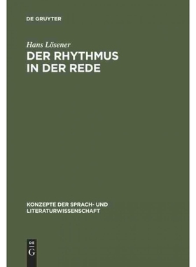 按需印刷DEG Der Rhythmus in der Rede[9783484220591]