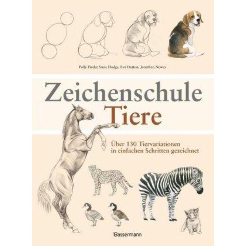 预订【德语】 Zeichenschule Tiere:Über 130 Tiervariationen in einfachen Schritten gezeichnet
