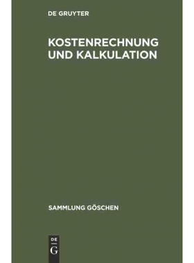 按需印刷DEG Kostenrechnung und Kalkulation[9783110040395]
