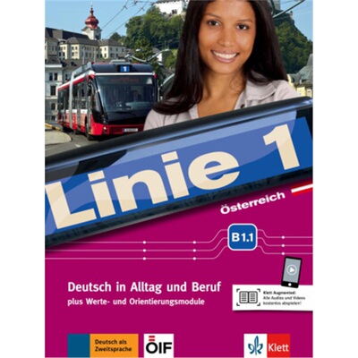 预订不退不换德语 Linie 1 - Kurs- und Übungsbuch B1.1, m. DVD-ROM[9783126070447]