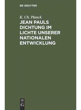 按需印刷DEG Jean Pauls Dichtung im Lichte unserer nationalen Entwicklung[9783111114378]