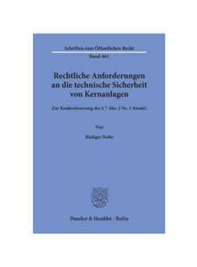 预订不退不换德语Rechtliche Anforderungen an die technische Sicherheit von Kernanlagen.:Zur Konkretisierung des 7 Abs. 2