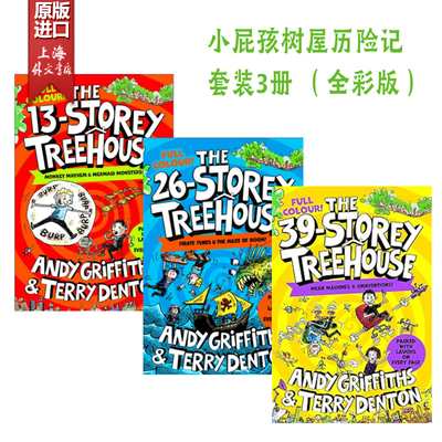 现货 小屁孩树屋历险记 Treehouse 13+26+39 全彩版 套装3册  树屋故事 儿童漫画故事 平装 英文原版 章节书