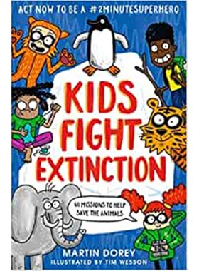 英文原版 Kids Fight Climate Extinction: How to be a #2minutesuperhero by Martin Dorey 原版进口图书籍【上海外文书店】