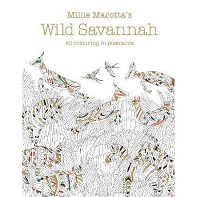 预订Millie Marotta's Wild Savannah Postcard Box:50 beautiful cards for colouring in