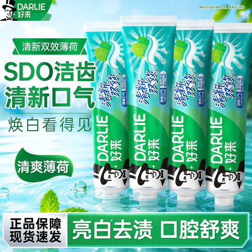 好来原黑人清新双效牙膏组合装