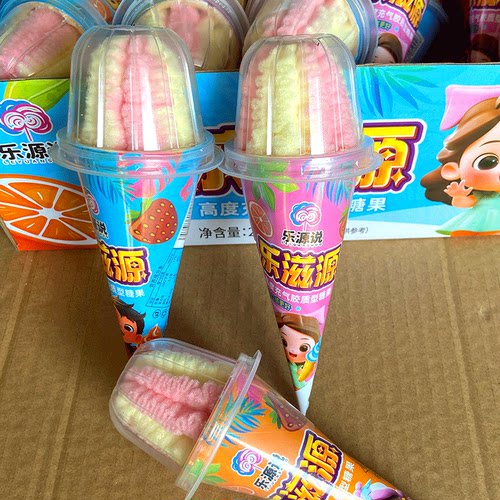 冰激凌棉花糖松软甜品脆筒网红零食童年回忆圣诞节礼物20克大个头