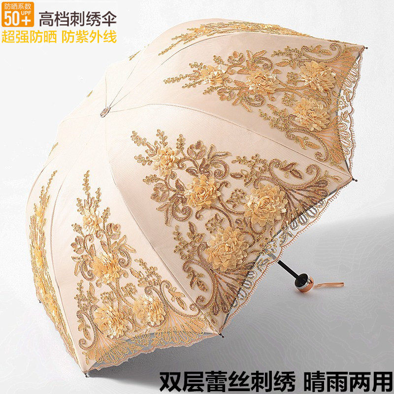 防晒女太阳伞遮阳雨伞两用折叠