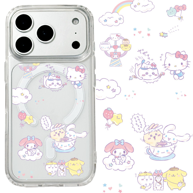 适用iphone17promax苹果17手机壳MagSafe磁吸16支架15透明14吉伊卡哇13小八26ultra玉桂狗17e布丁狗保护套16e
