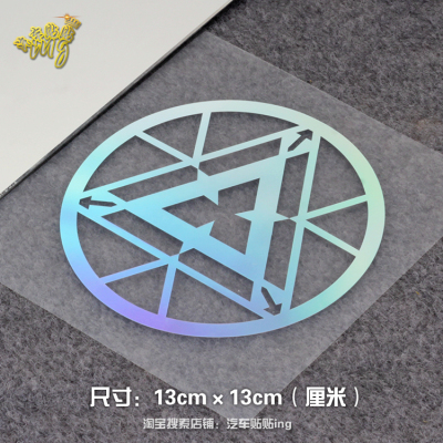 钢铁侠反光创意油箱盖汽车贴纸