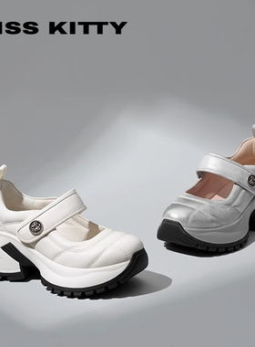 KISSKITTY春秋芭蕾运动玛丽珍鞋厚底增高浅口单鞋女SA65118-61