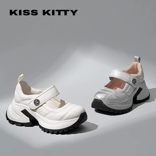 KISSKITTY春秋芭蕾运动玛丽珍鞋厚底增高浅口单鞋女SA65118-61