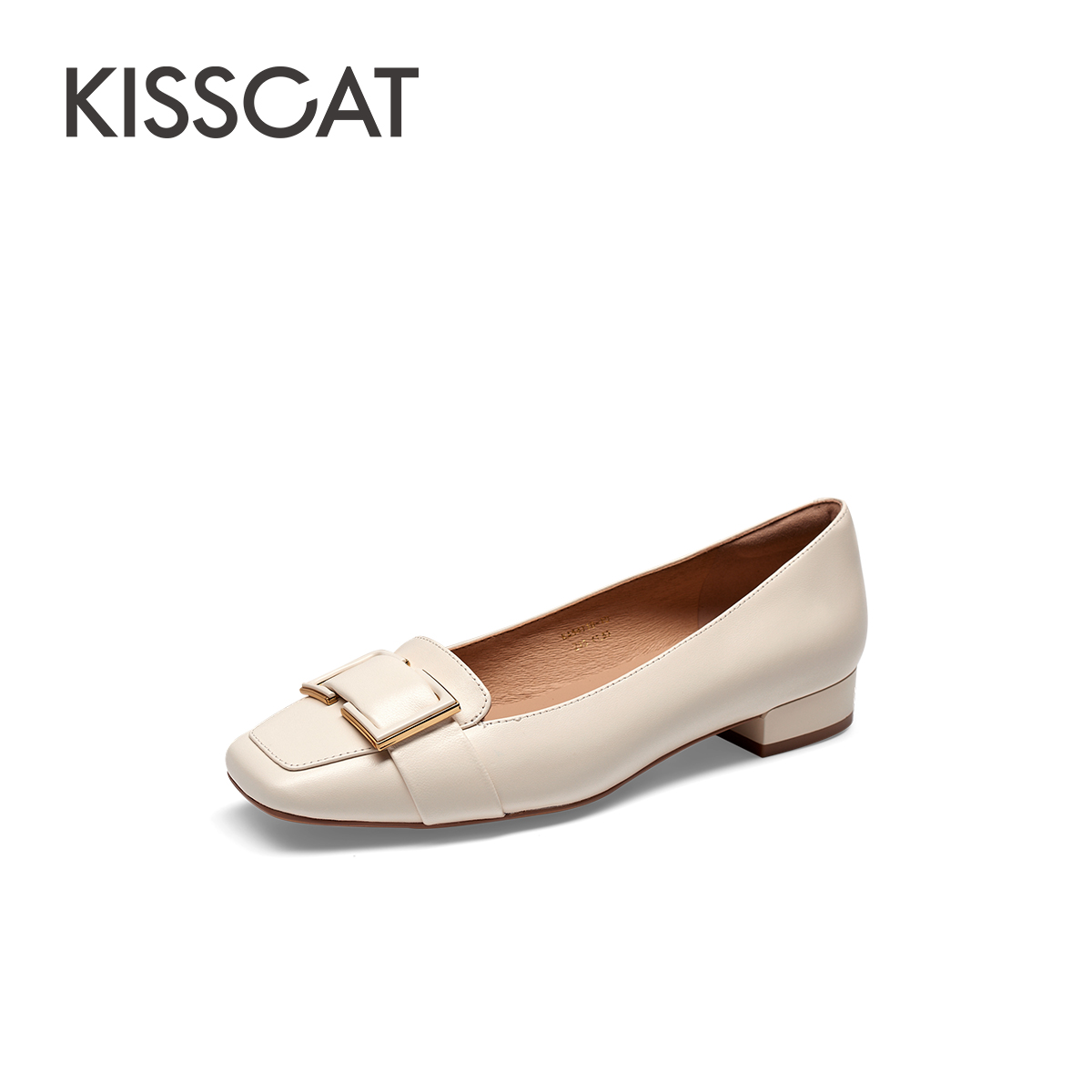 接吻猫简约时尚通勤浅口单鞋女