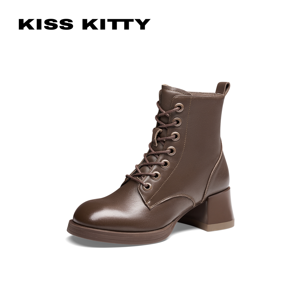 KISSKITTY时尚粗跟百搭马丁靴女