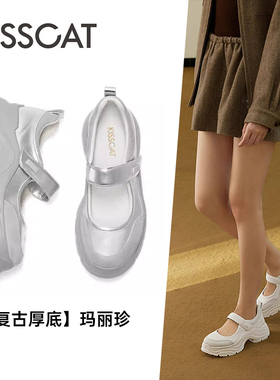 KISS CAT/接吻猫春秋厚底运动玛丽珍鞋圆头浅口单鞋女KA65163-51