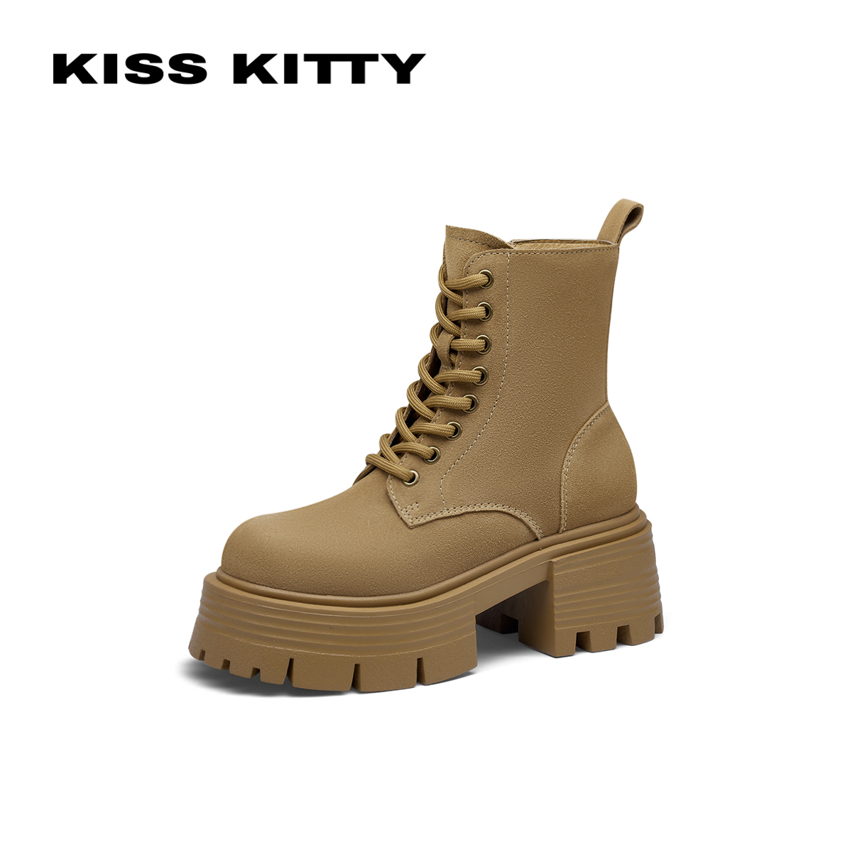 KISSKITTY英伦风户外厚底大黄靴