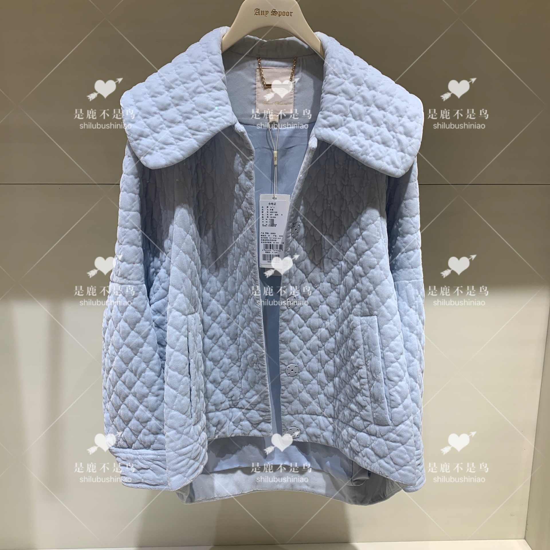 现货映氏ins女装棉服女款2025新款秋冬保暖阔版亮片装饰棉衣外套,女装/女士精品,短外套,淘宝优惠券,粉丝福利购,淘宝优惠卷