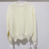 映氏ins国内专柜正品 代购 秋冬兔毛保暖纯色气质甜美套头针织上衣