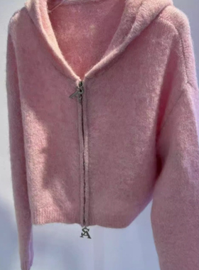 AnySpoor专柜正品国内代购24冬气质保暖长袖毛针织开衫84D593