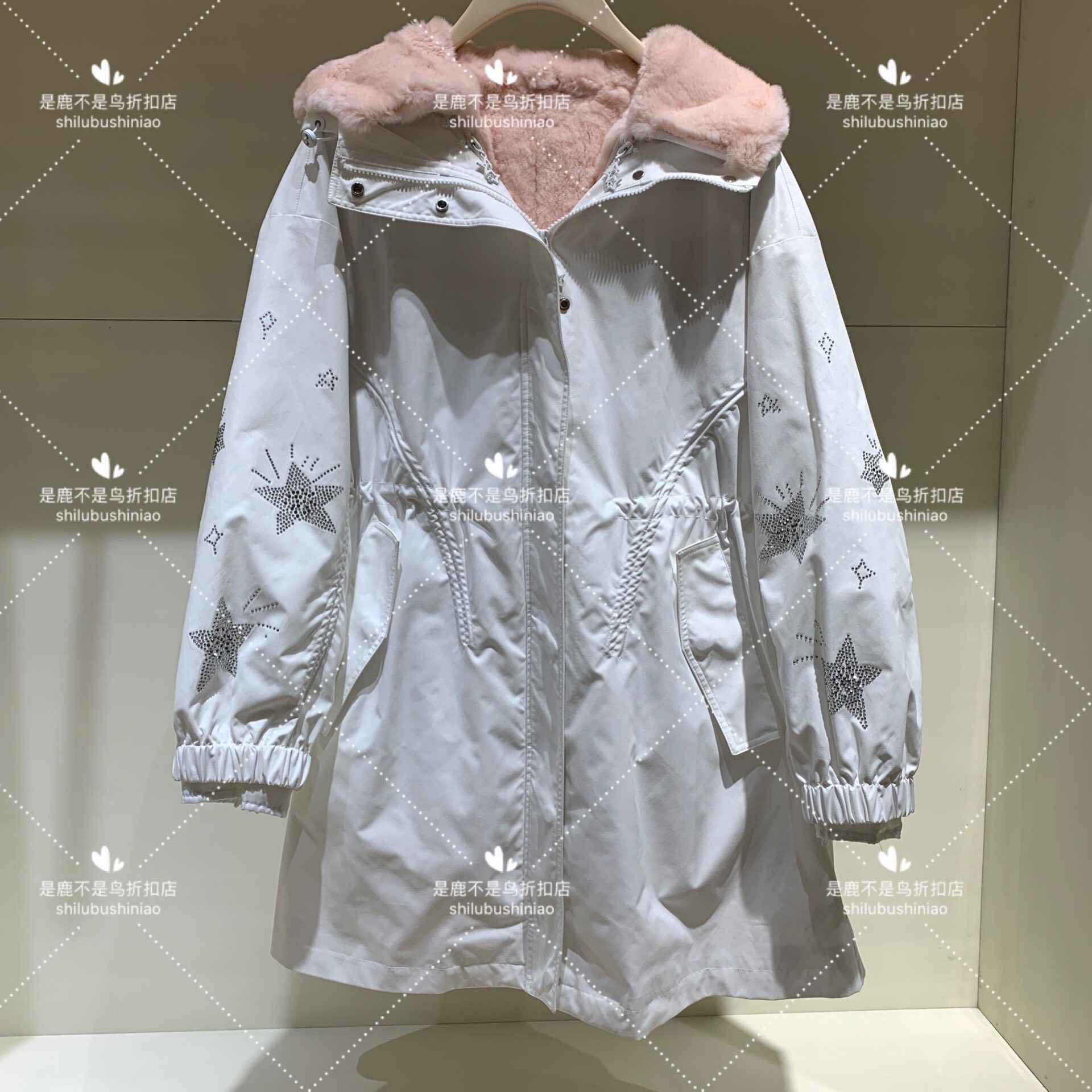 ins女装映氏国内正品专柜代购冬款派克服獭兔毛外套皮草2025新款
