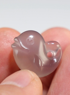 【小海豚】天然冰玛瑙小挂件 楼叔孤品