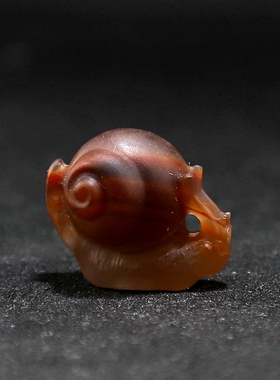 [蜗牛]天然缠丝玛瑙小摆件 萌宠挂件 楼叔孤品