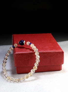 原创j手串天然金发晶细手链女