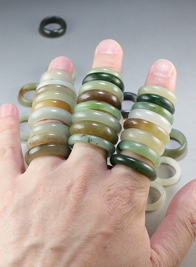 手工雕刻戒指天然和田玉