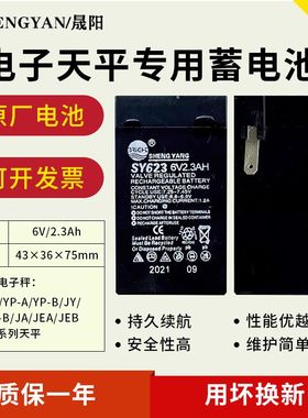 晟阳电瓶浦春天平专用电池6V2.5AHSY623电子puchun花潮原装TY623