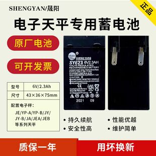 晟阳电瓶浦春天平专用电池6V2.5AHSY623电子puchun花潮原装TY623