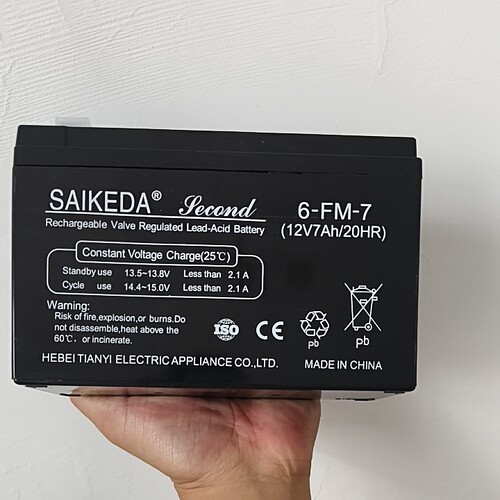 赛克达儿童电动车电池电瓶12V7A电池12v7ah童车6FM7蓄电池