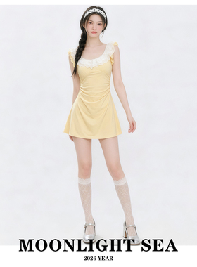 MOONLIGHT SEA泳衣女新款连体显瘦遮肚裙式小胸保守分体温泉泳装