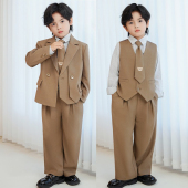 儿童小西装 休闲洋气男孩礼服生日花童男童主持人钢琴演出西服 套装