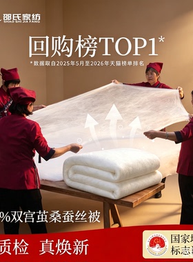 A类邵氏蚕丝被100桑蚕丝子母被丝棉夏凉被子被芯冬结婚旗舰店正品