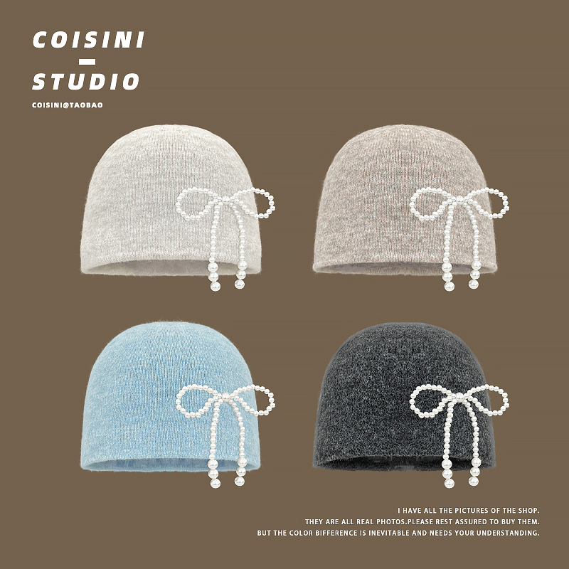 韩系出行甜美女秋冬季保暖包头帽