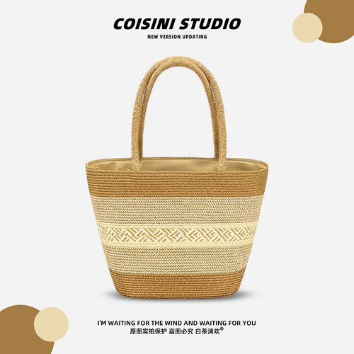 波西米亚手工编织包托特包